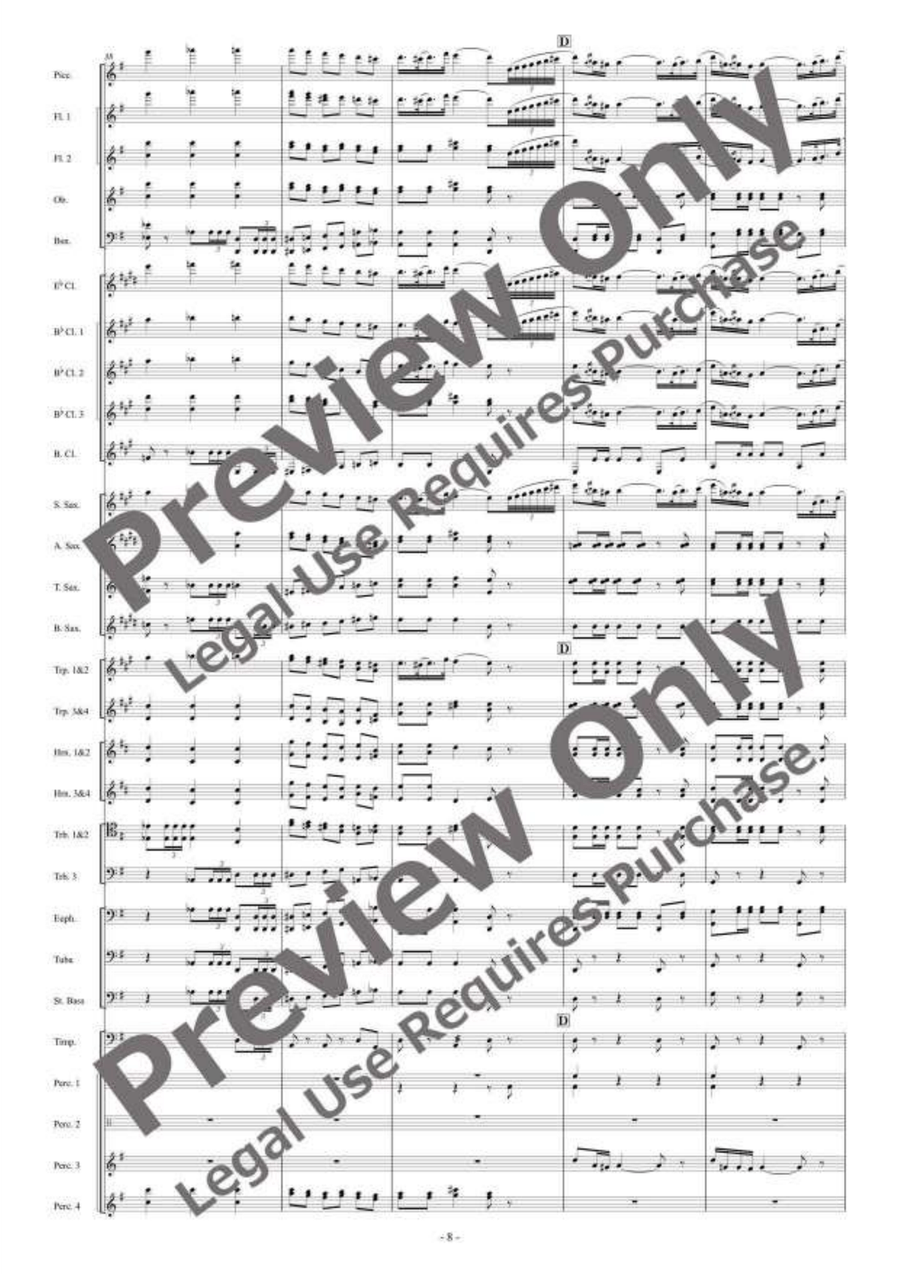 Polonaise from Eugene Onegin Concert Band scores gallery preview page 9
