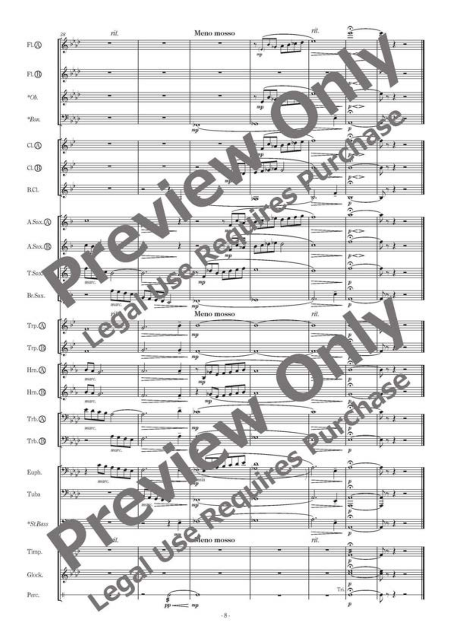 The Water is Wide The Water is Wide Concert Band scores gallery preview page 9