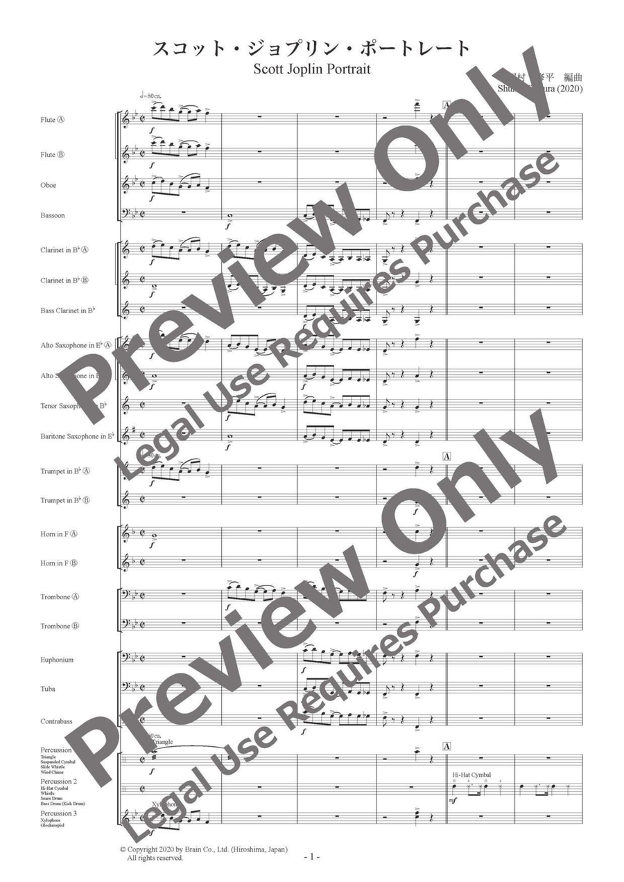 Scott Joplin Portrait Scott Joplin Portrait Concert Band scores gallery preview page 2