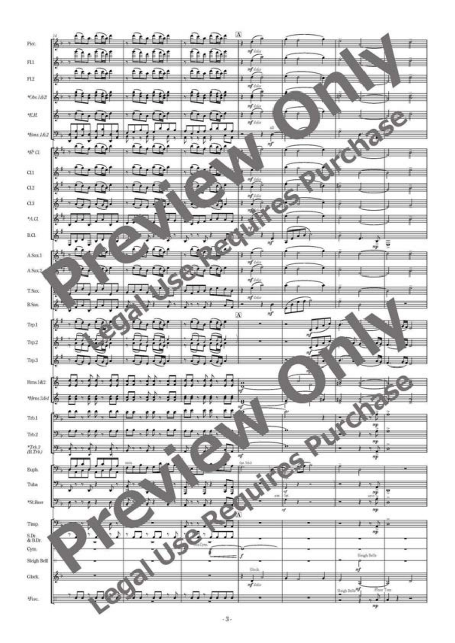 Dancing in the wind − KAZE-NO-MAI − Concert Band scores gallery preview page 4