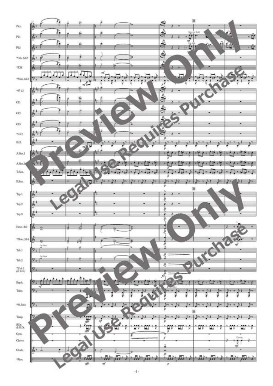 Dancing in the wind − KAZE-NO-MAI − Concert Band scores gallery preview page 5