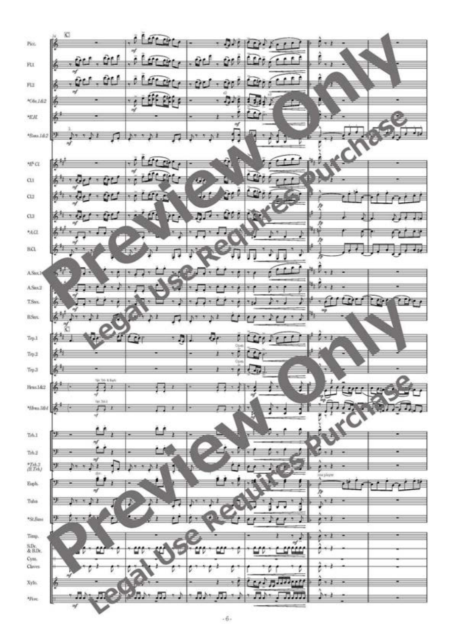Dancing in the wind − KAZE-NO-MAI − Concert Band scores gallery preview page 7