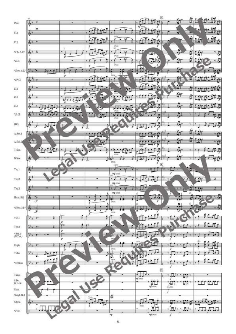 Dancing in the wind − KAZE-NO-MAI − Concert Band scores gallery preview page 9