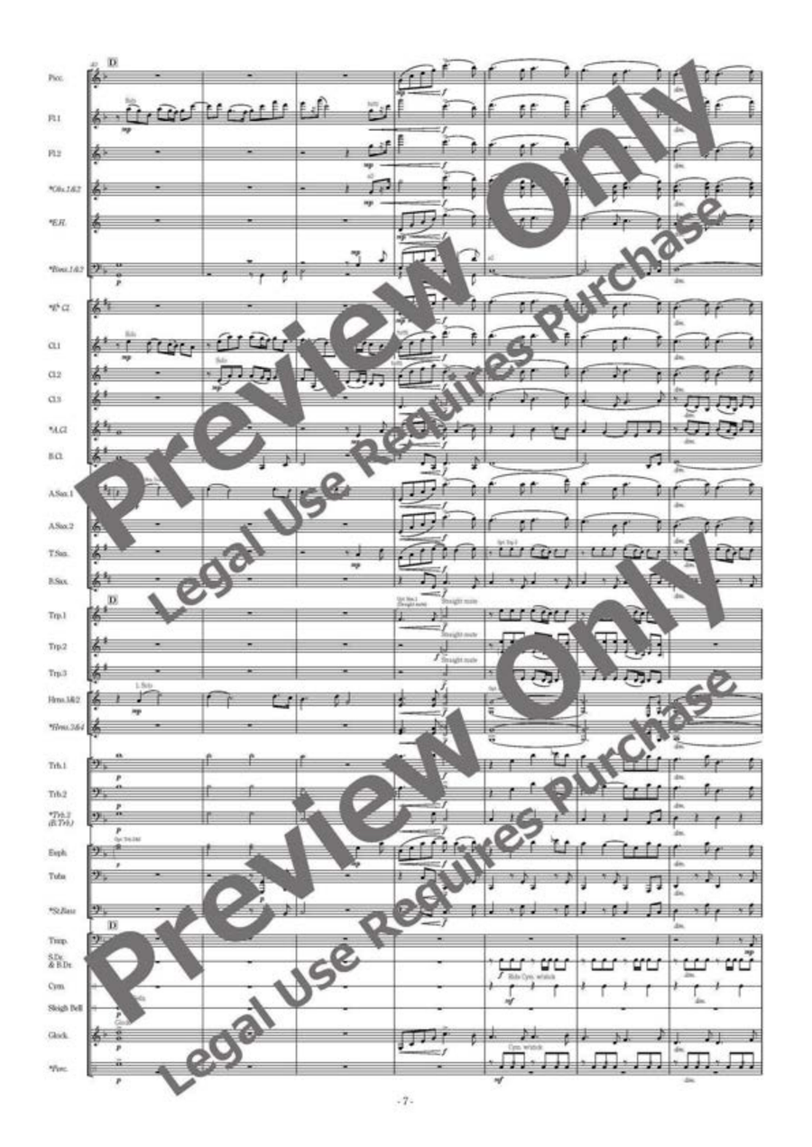 Dancing in the wind − KAZE-NO-MAI − Concert Band scores gallery preview page 8