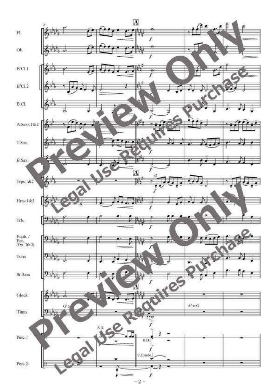 Legacy by Naoya Wada Concert Band - Sheet Music page 3