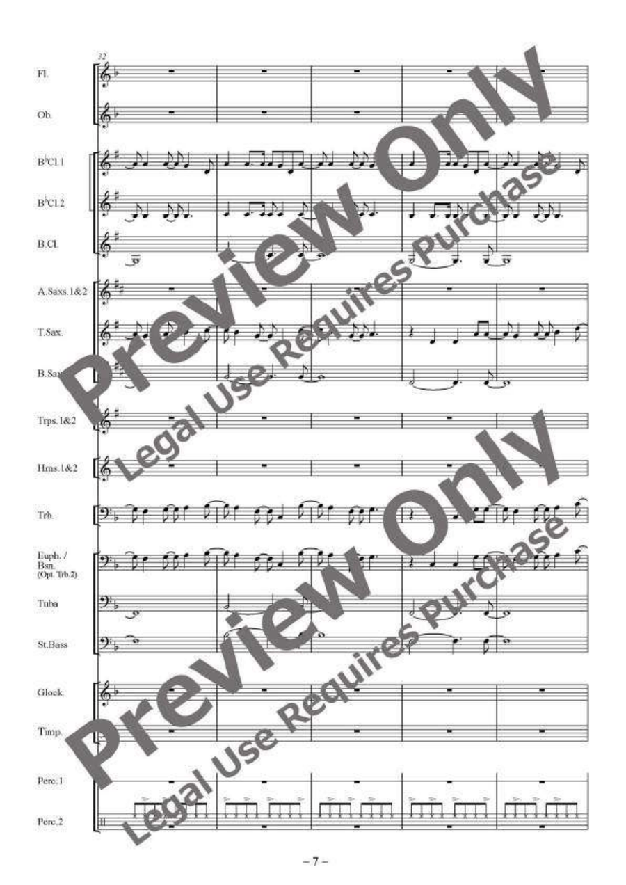 Legacy by Naoya Wada Concert Band - Sheet Music page 8
