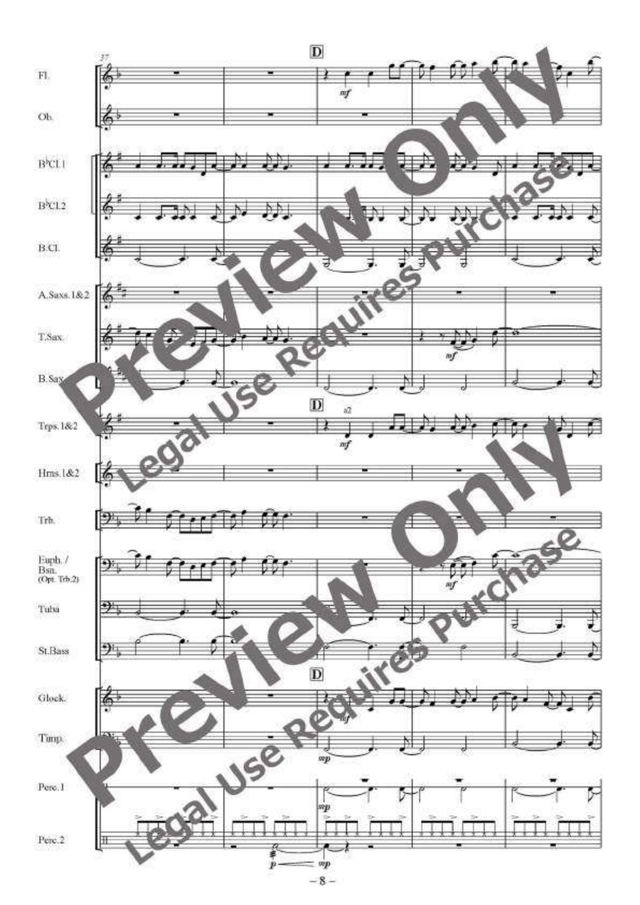 Legacy by Naoya Wada Concert Band - Sheet Music page 9