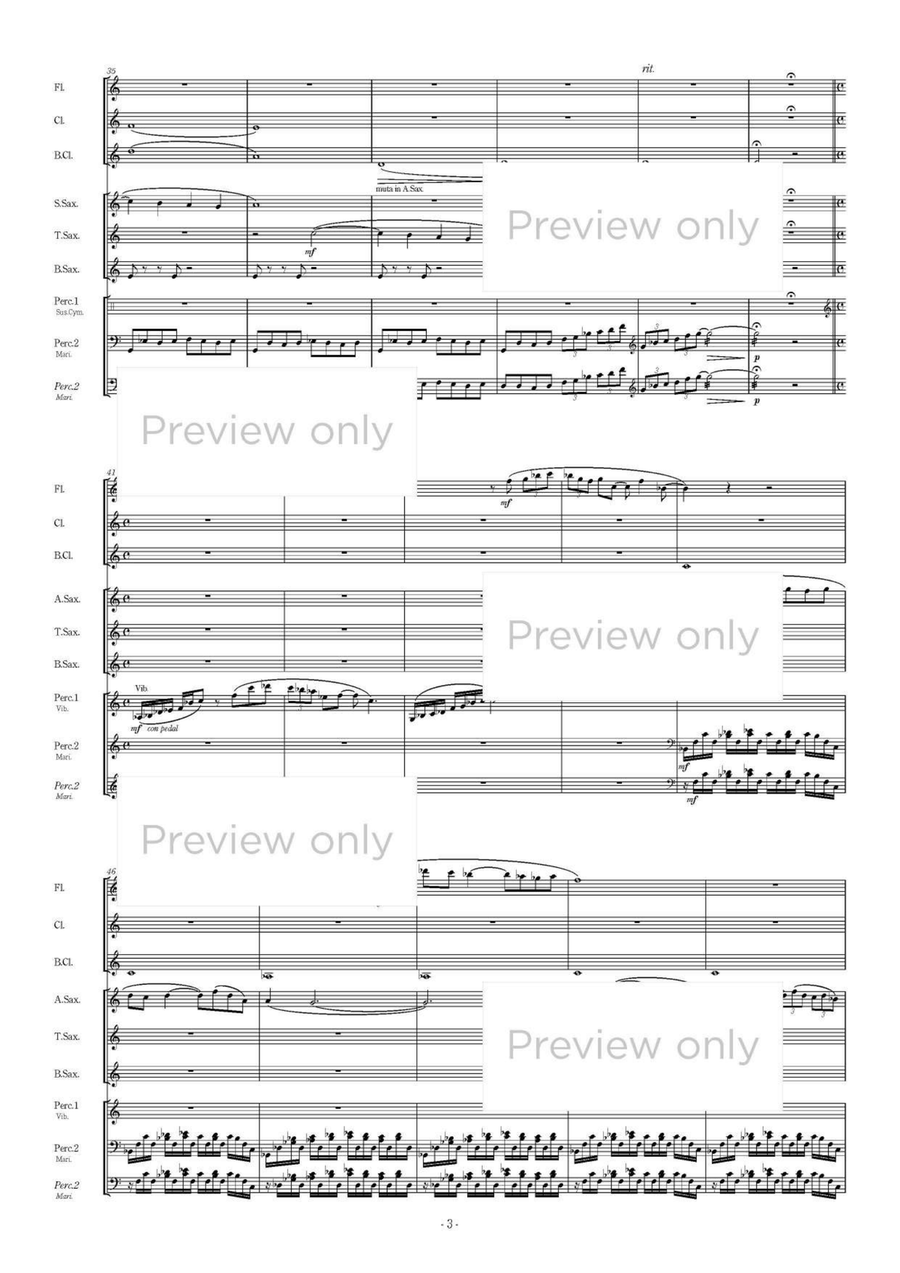 Ryouran - Woodwind & Percussion Octet Chamber Music scores gallery preview page 4