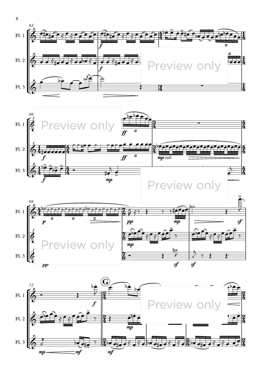 Capriccio Trio - Flute Trio Flute Trio scores gallery preview page 7
