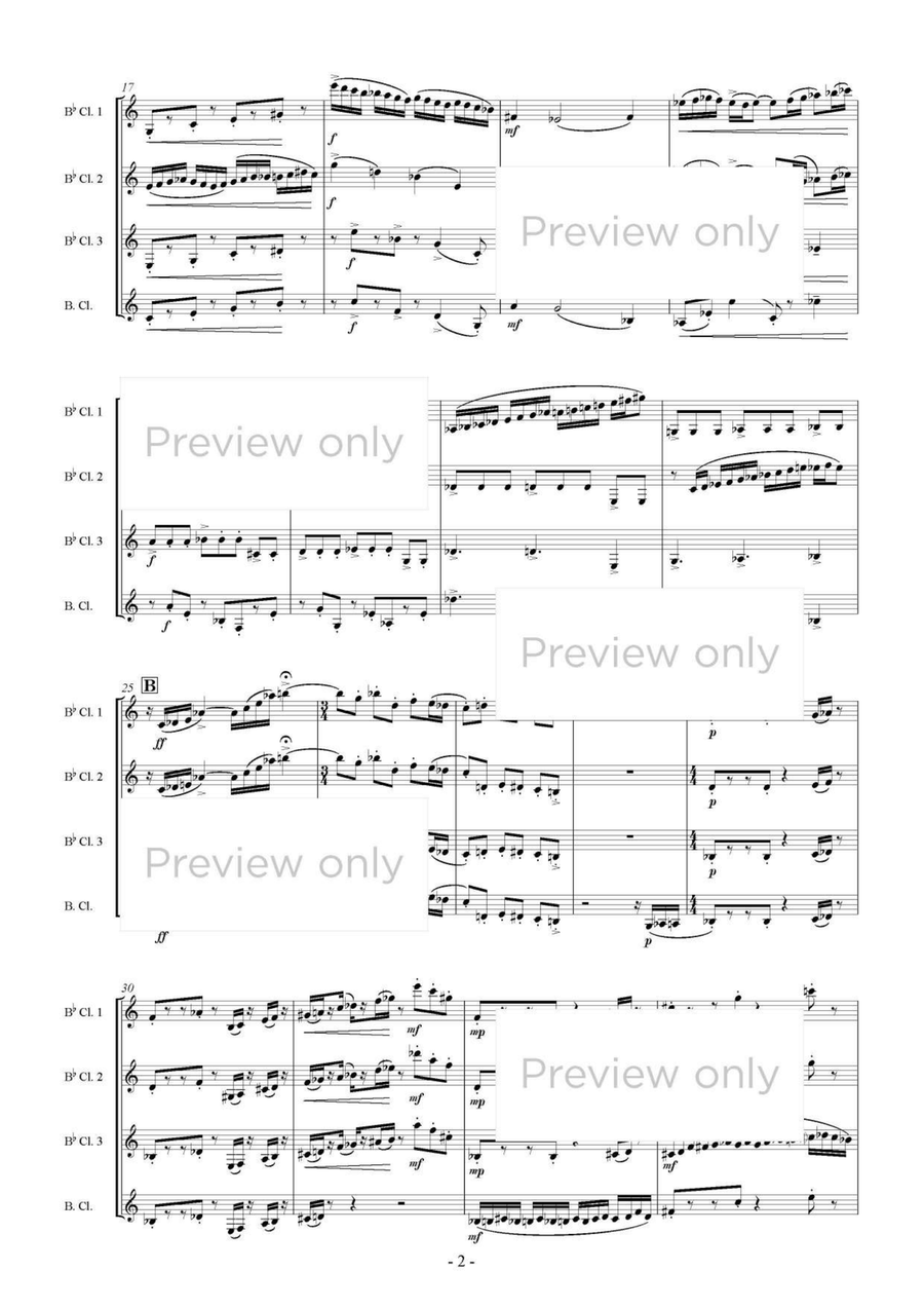 Burlesca - Clarinet Quartet Clarinet Quartet - Sheet Music page 3