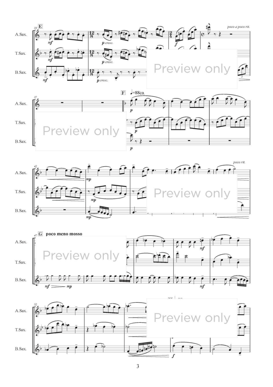 Sonata Hexagrammic - Saxophone Trio Woodwind Trio scores gallery preview page 4