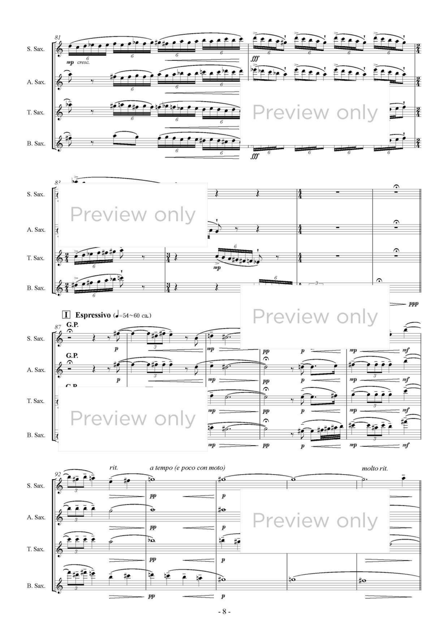 The Night of Prometheus - Saxophone Quartet Saxophone Quartet scores gallery preview page 9