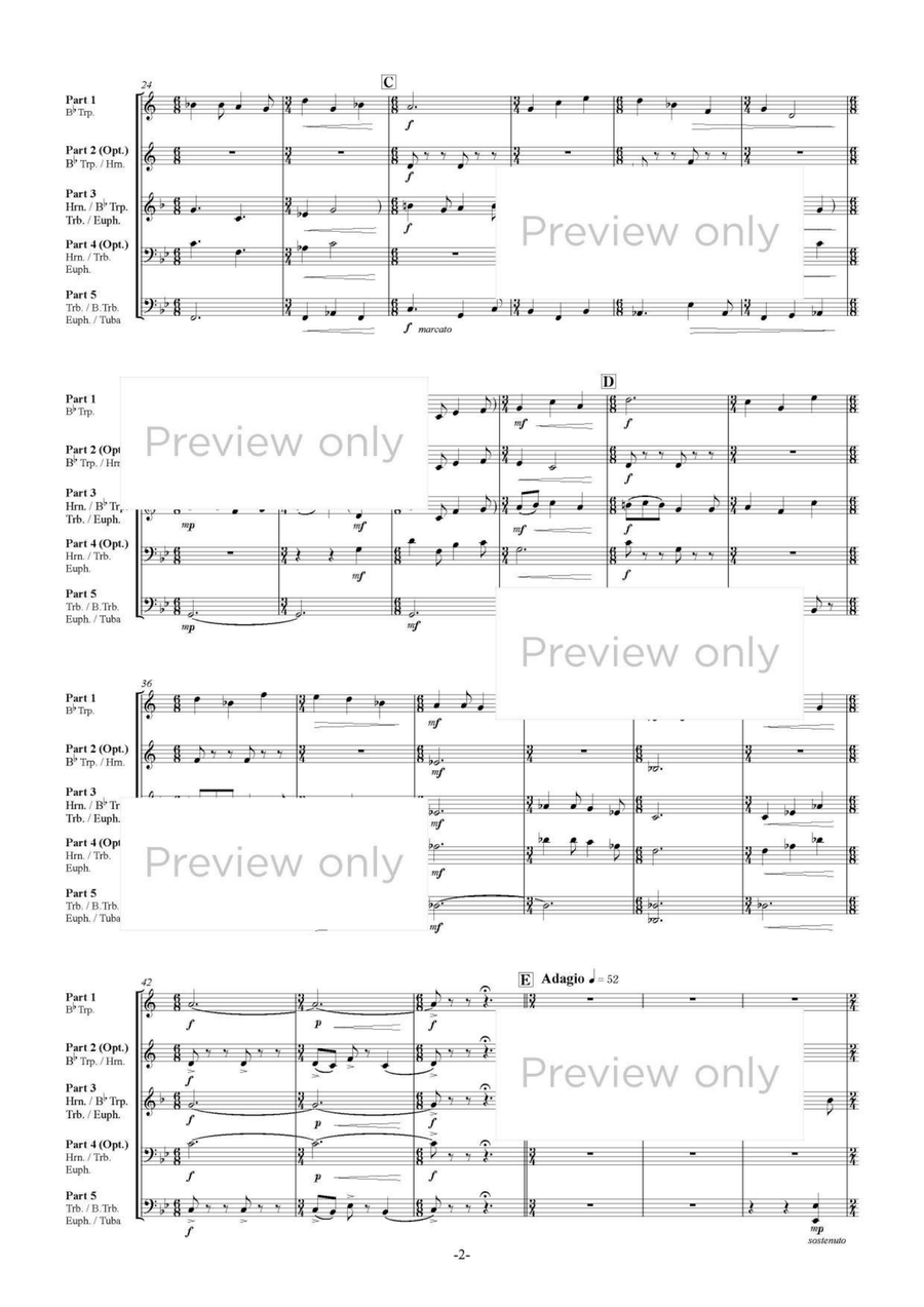 Song Without Name - Brass Trio/Quartet/Quintet Brass Quintet scores gallery preview page 3