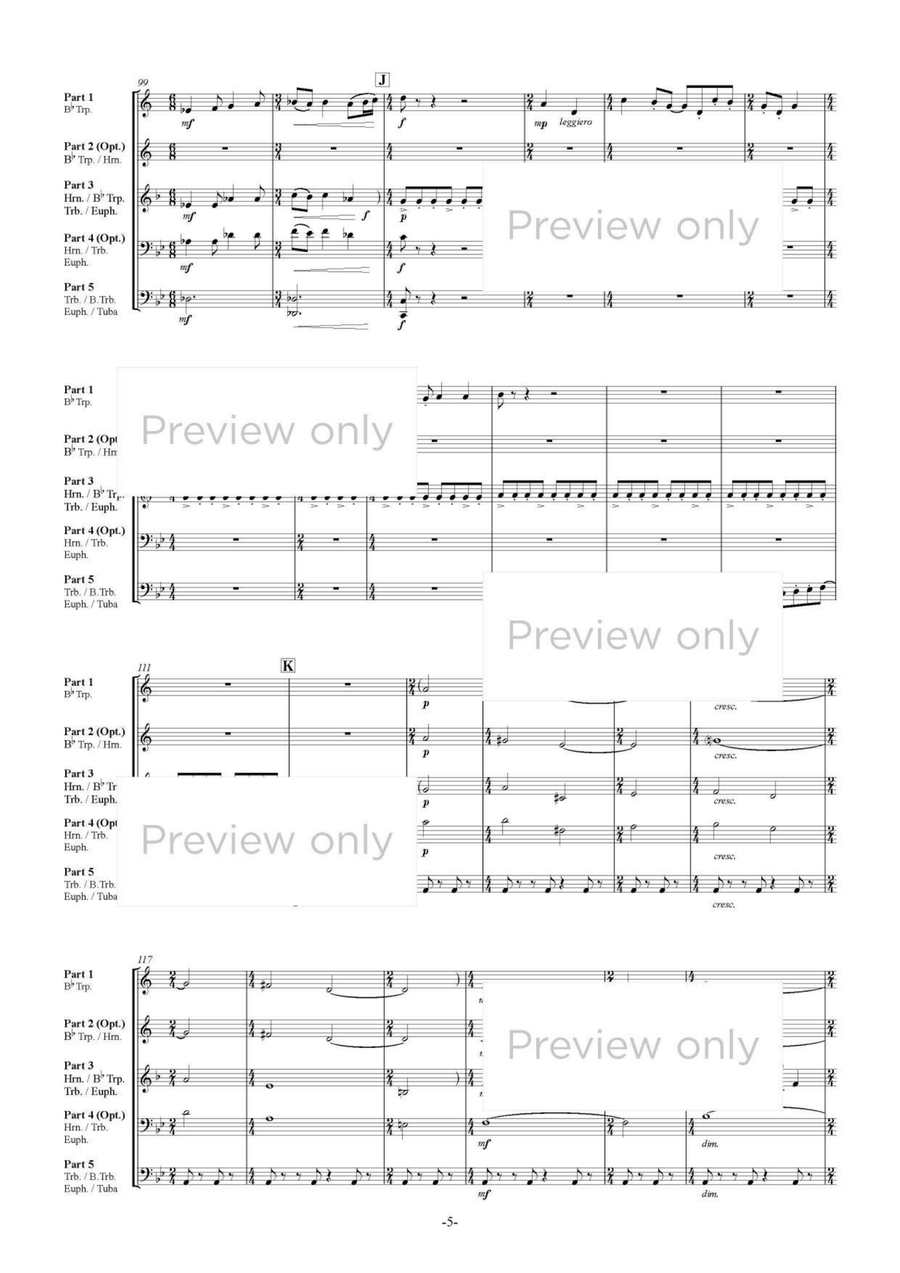 Song Without Name - Brass Trio/Quartet/Quintet Brass Quintet scores gallery preview page 6