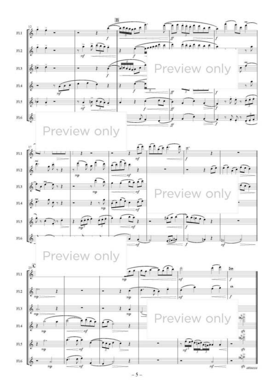 Jewelry - Flute Sextet Jewelry - Flute Sextet Flute Duet scores gallery preview page 6