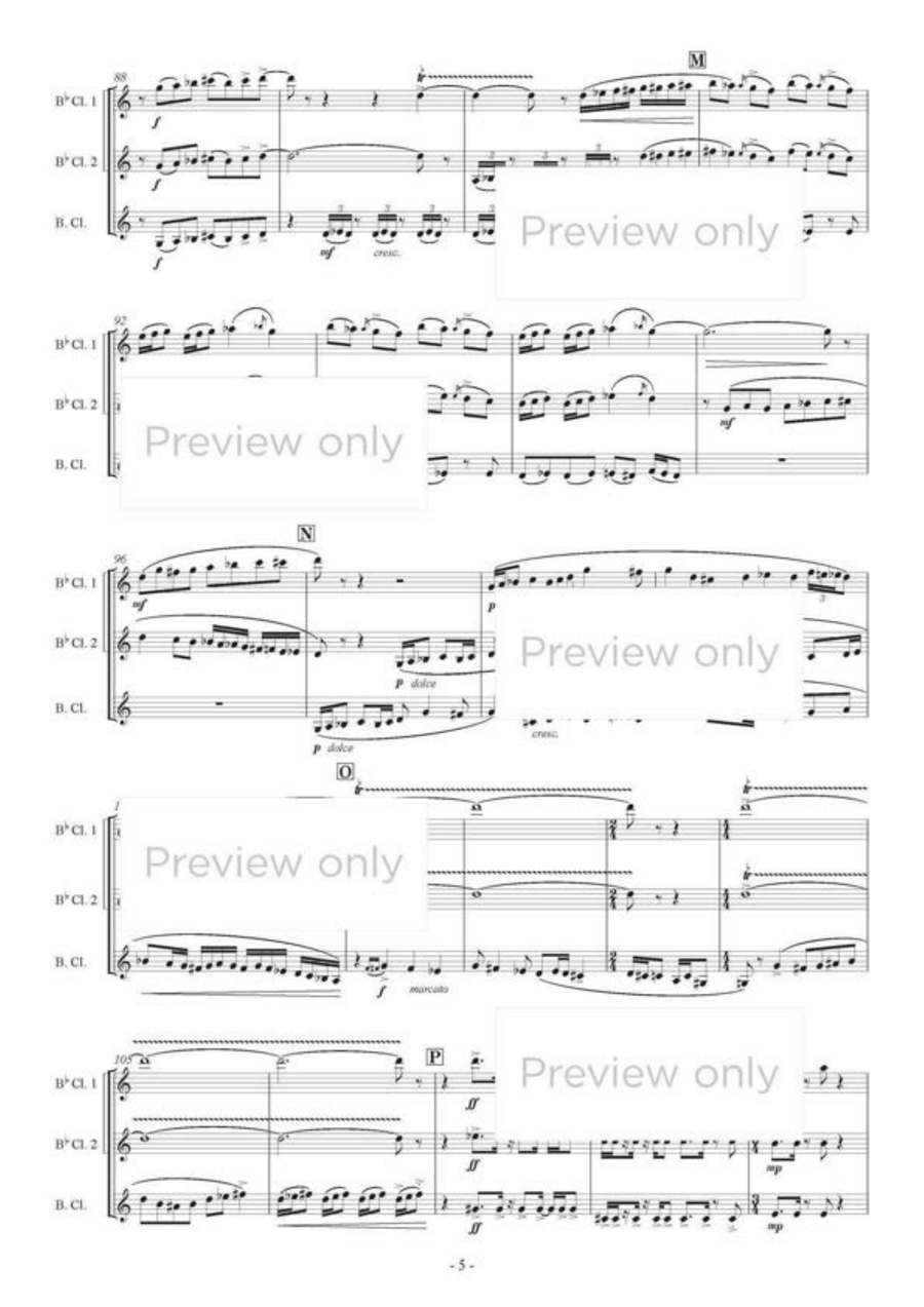 Benikage (Rouge Shadow) - Clarinet Trio Clarinet Trio scores gallery preview page 6