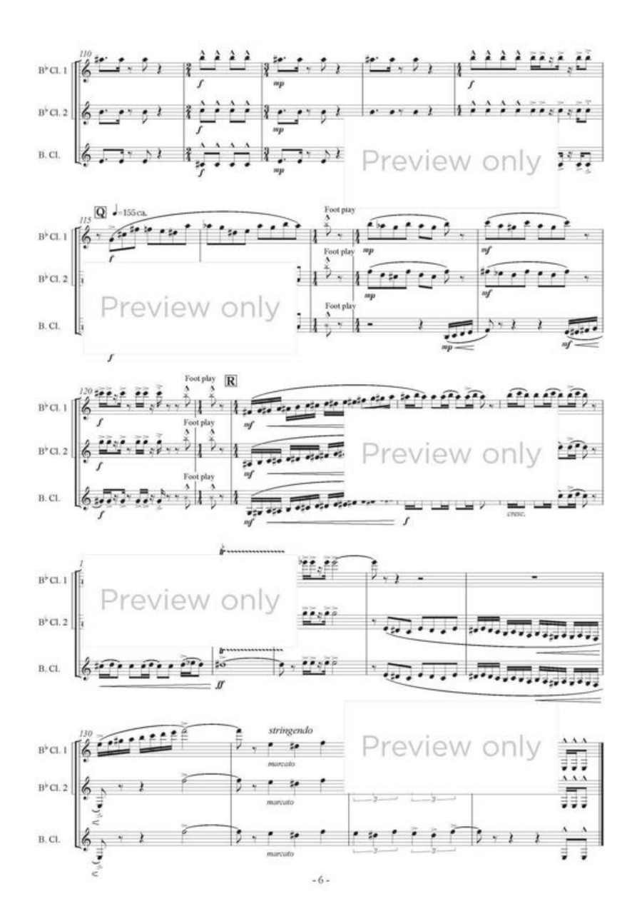 Benikage (Rouge Shadow) - Clarinet Trio Clarinet Trio scores gallery preview page 7