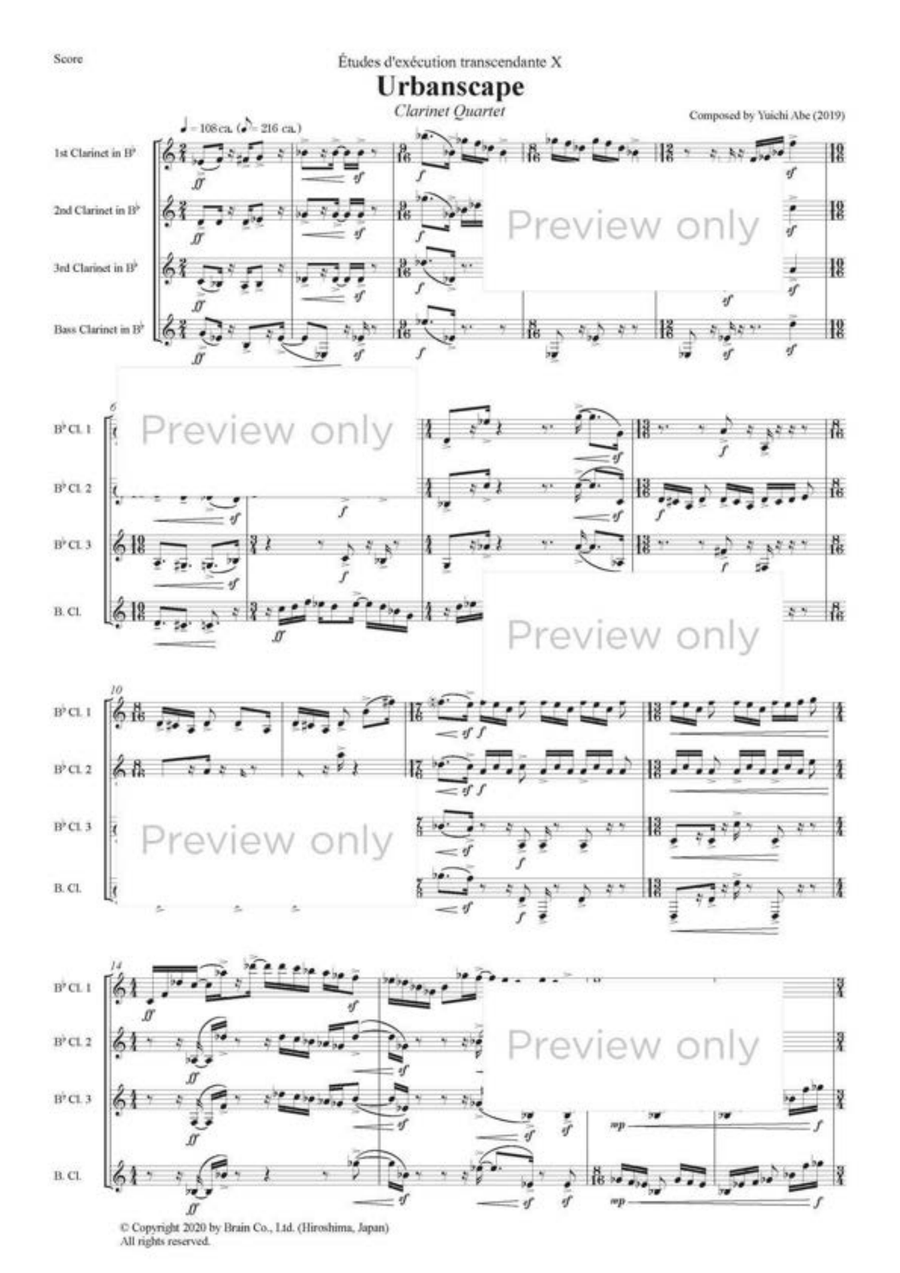 Urbanscape - Clarinet Quartet Clarinet Quartet - Sheet Music page 2
