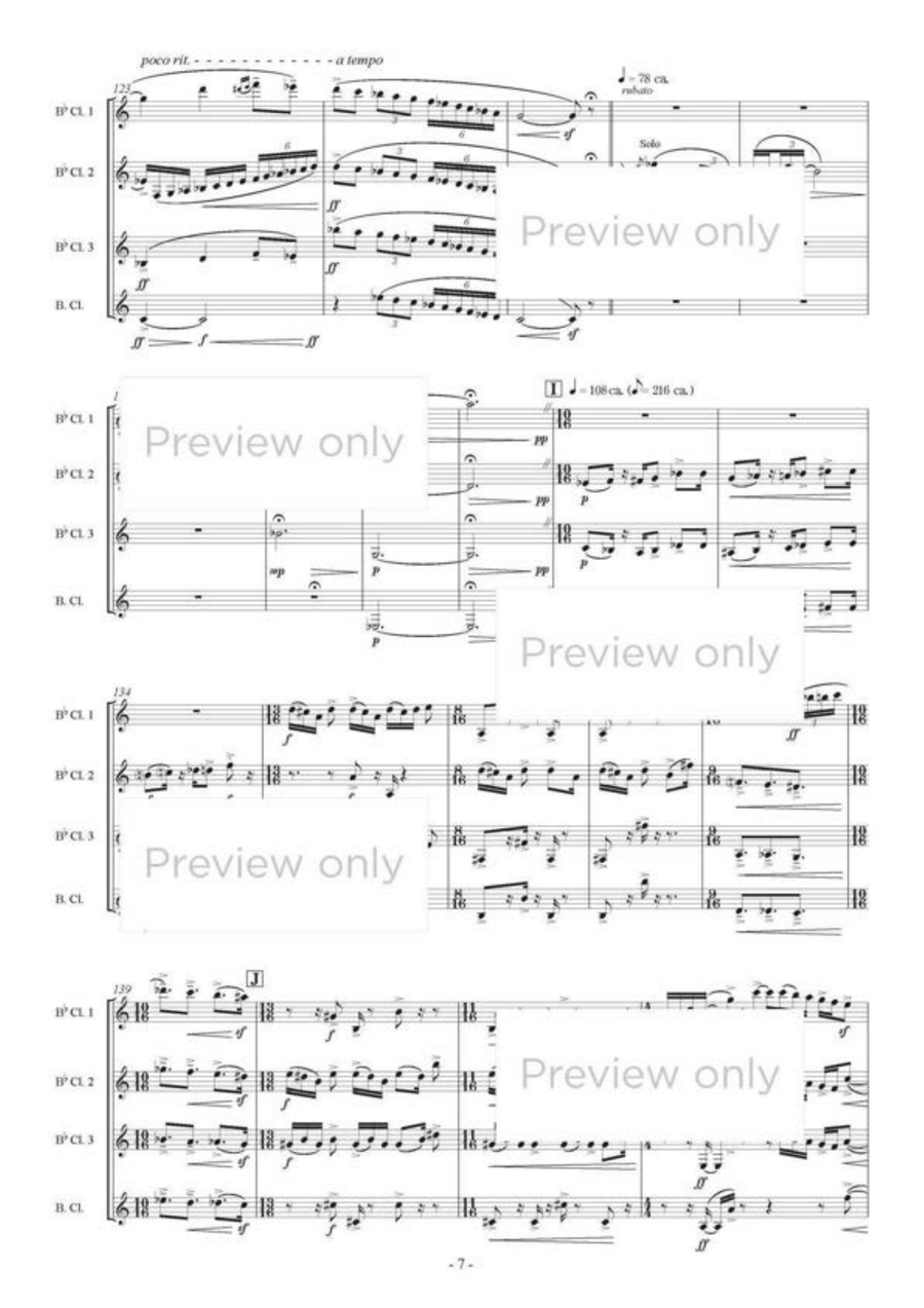 Urbanscape - Clarinet Quartet Clarinet Quartet - Sheet Music page 8