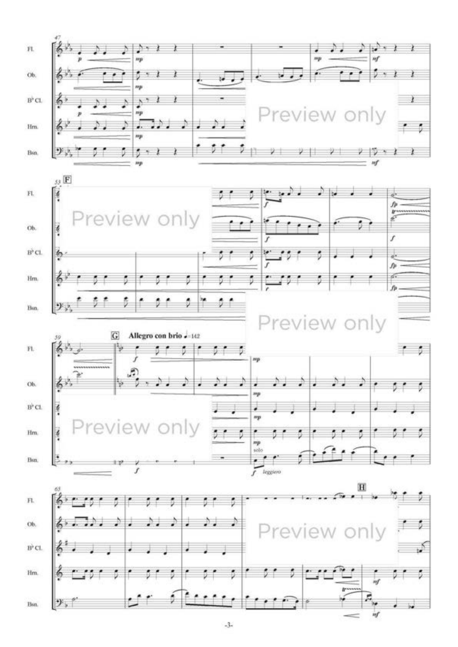 Arirang and Akatonbo - Woodwind Quintet Woodwind Quintet scores gallery preview page 4