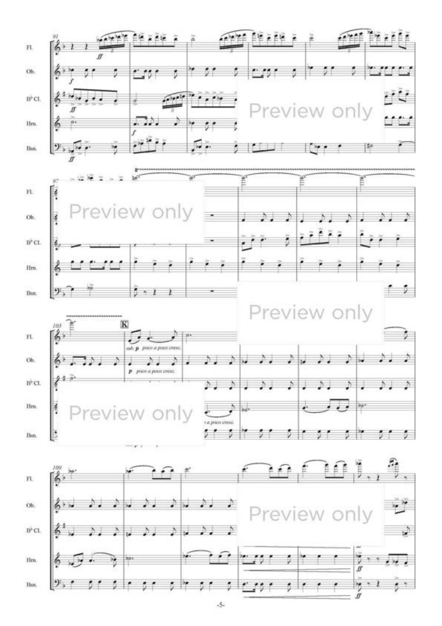 Arirang and Akatonbo - Woodwind Quintet Woodwind Quintet scores gallery preview page 6