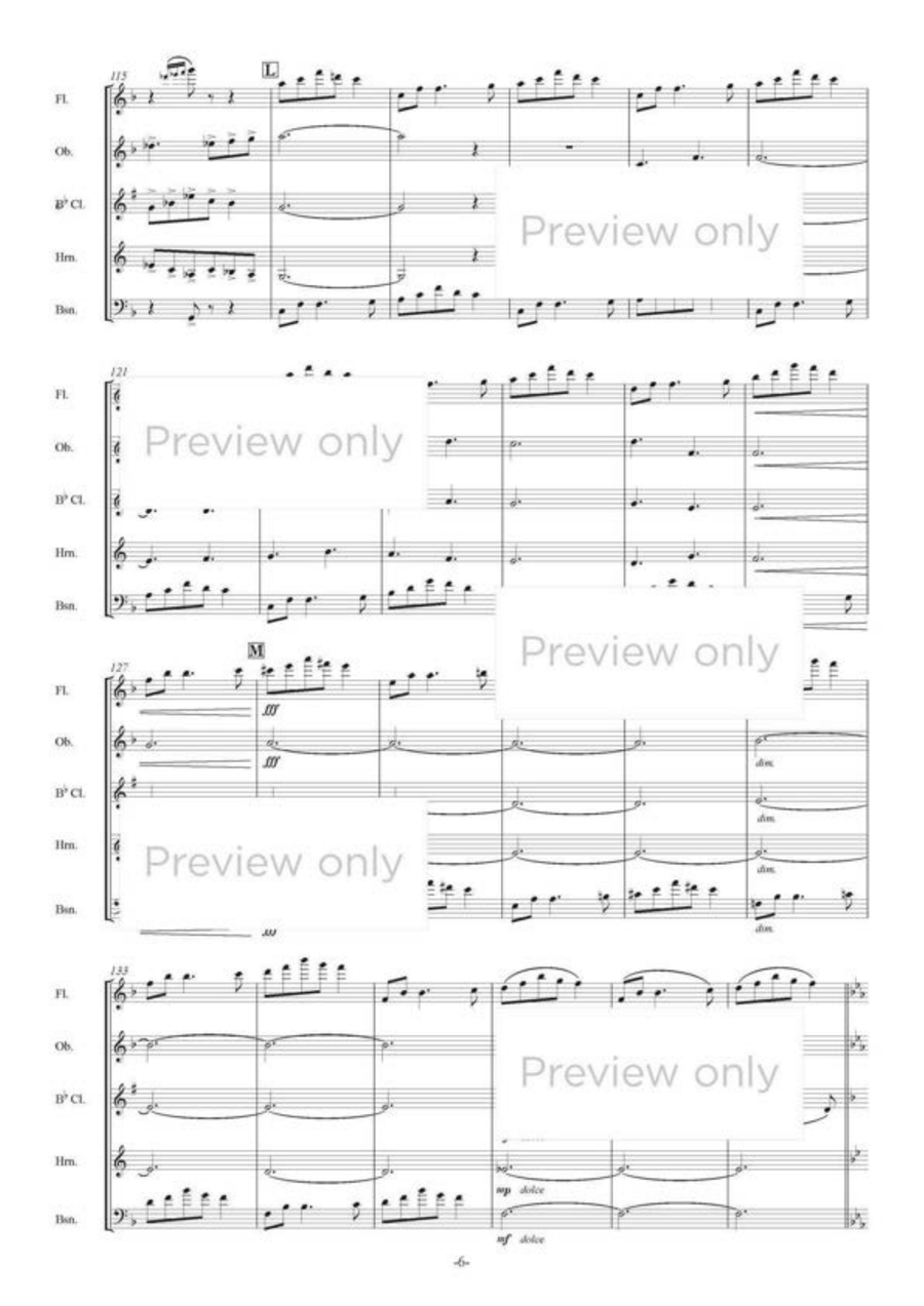 Arirang and Akatonbo - Woodwind Quintet Woodwind Quintet scores gallery preview page 7