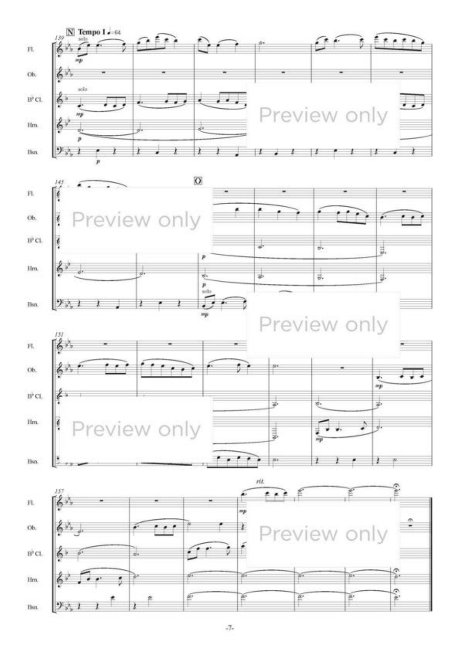 Arirang and Akatonbo - Woodwind Quintet Woodwind Quintet scores gallery preview page 8