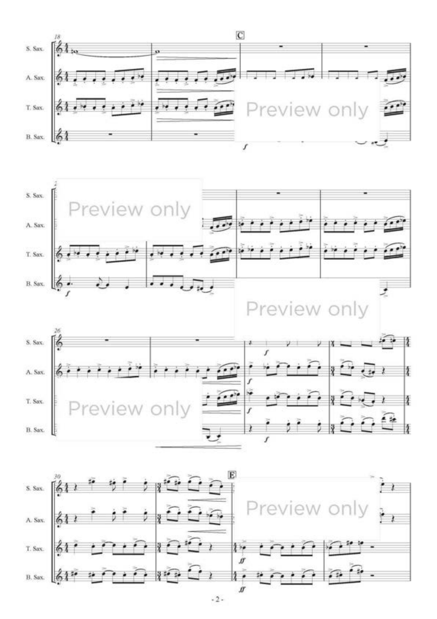 Miniature Ghost Suite - Saxophone Quartet Saxophone Quartet scores gallery preview page 3
