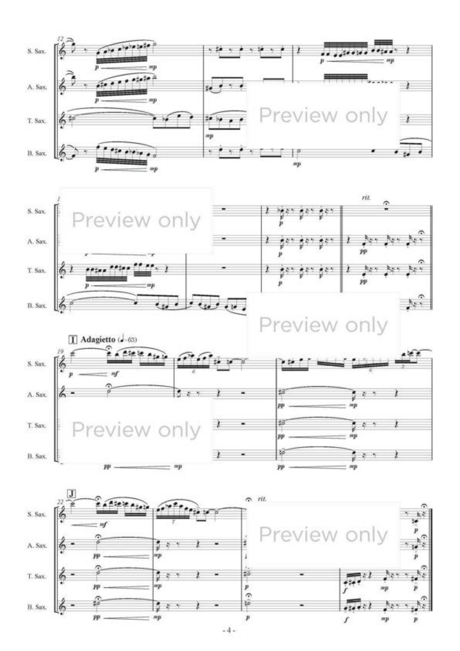 Miniature Ghost Suite - Saxophone Quartet Saxophone Quartet scores gallery preview page 5