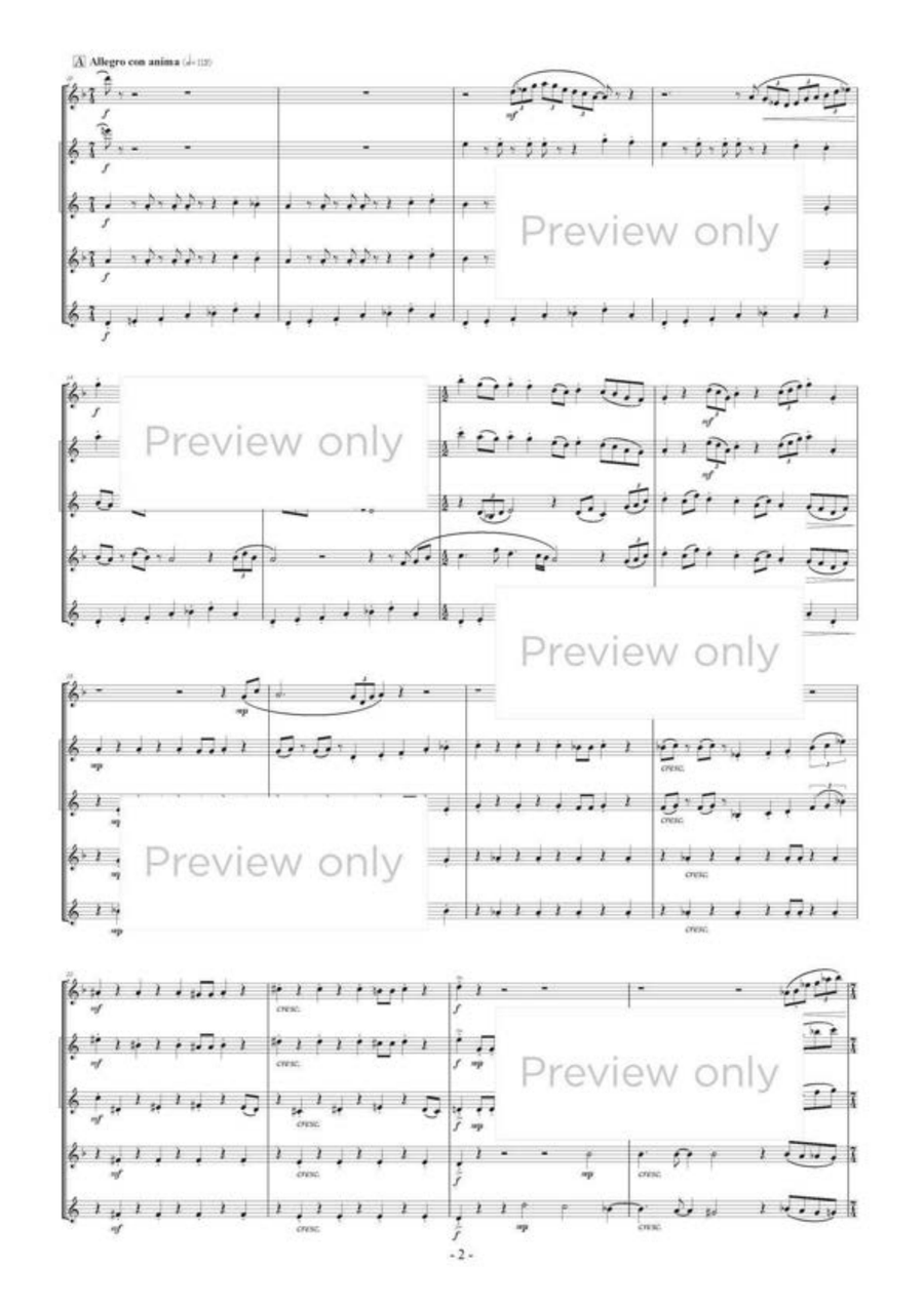 Hanamachi Rhapsody - Saxophone Quintet Saxophone Quintet scores gallery preview page 3