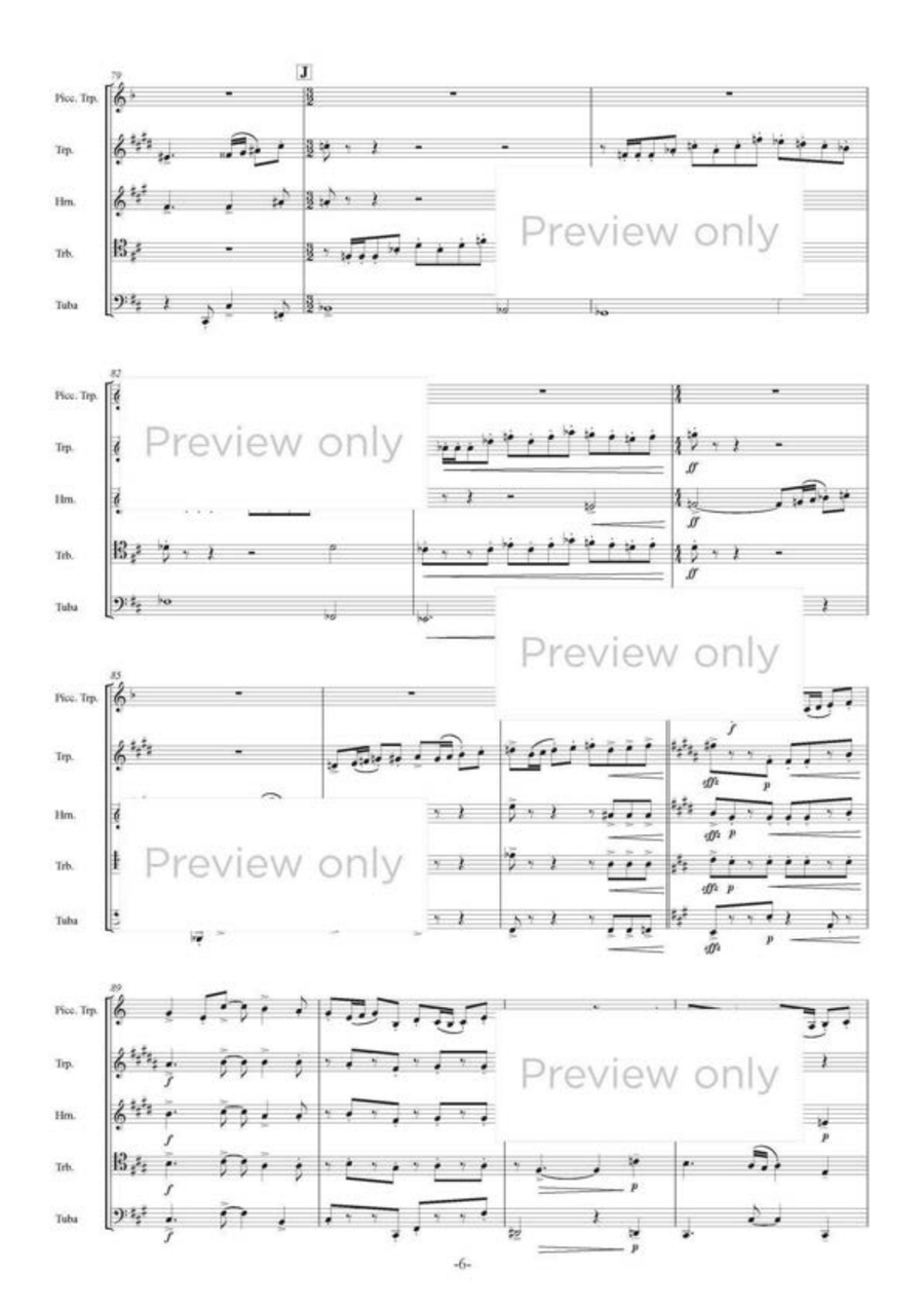 Trumpet Road - Brass Quintet Brass Quintet scores gallery preview page 7