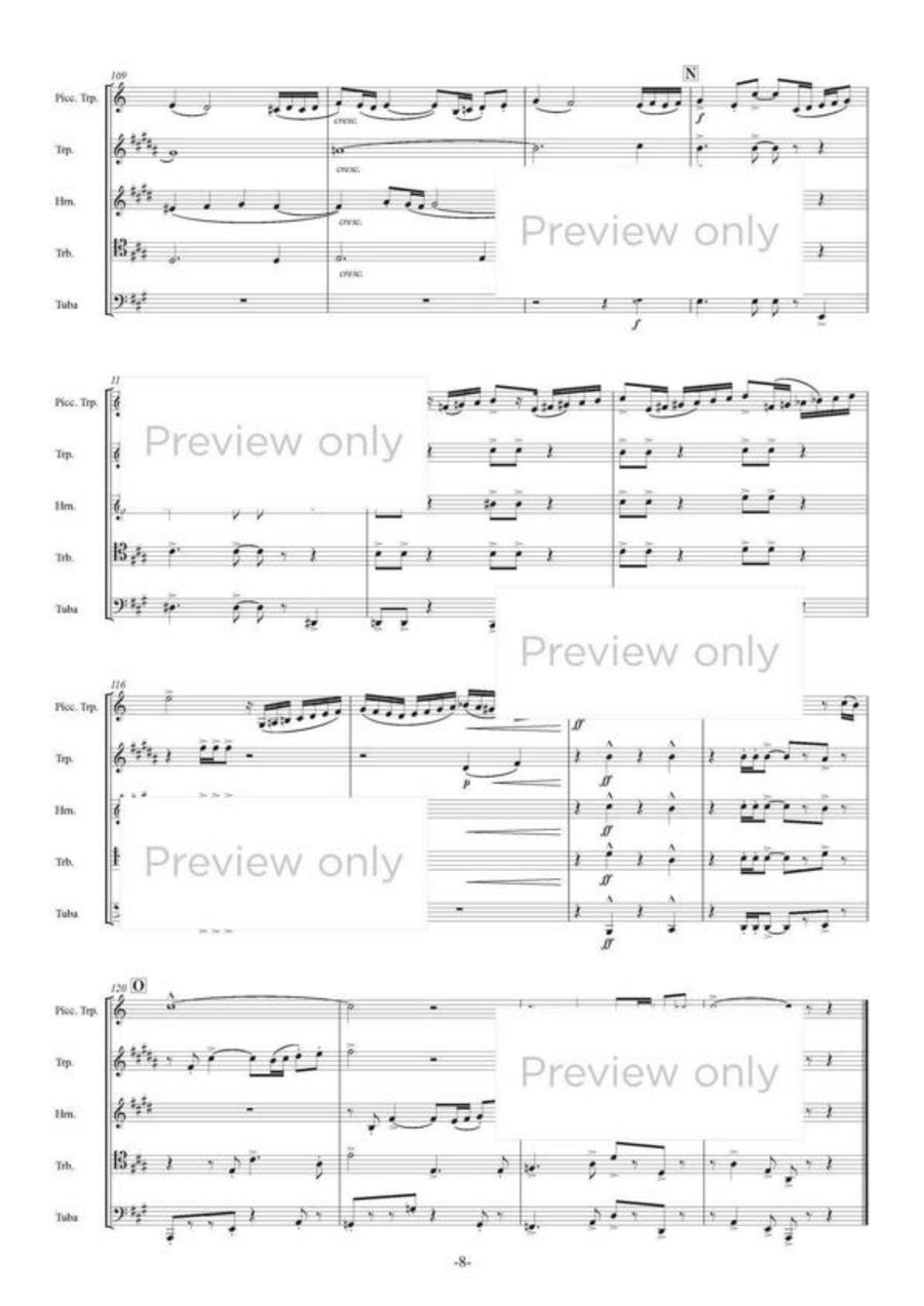 Trumpet Road - Brass Quintet Brass Quintet scores gallery preview page 9