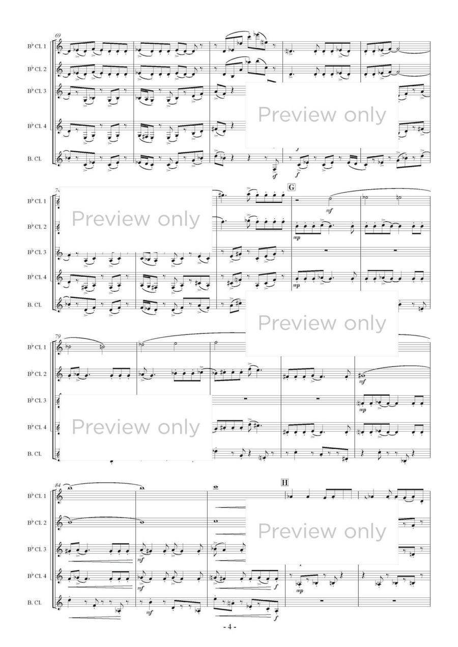 Invocation and Rumbling - Clarinet Quintet Clarinet Quintet scores gallery preview page 5