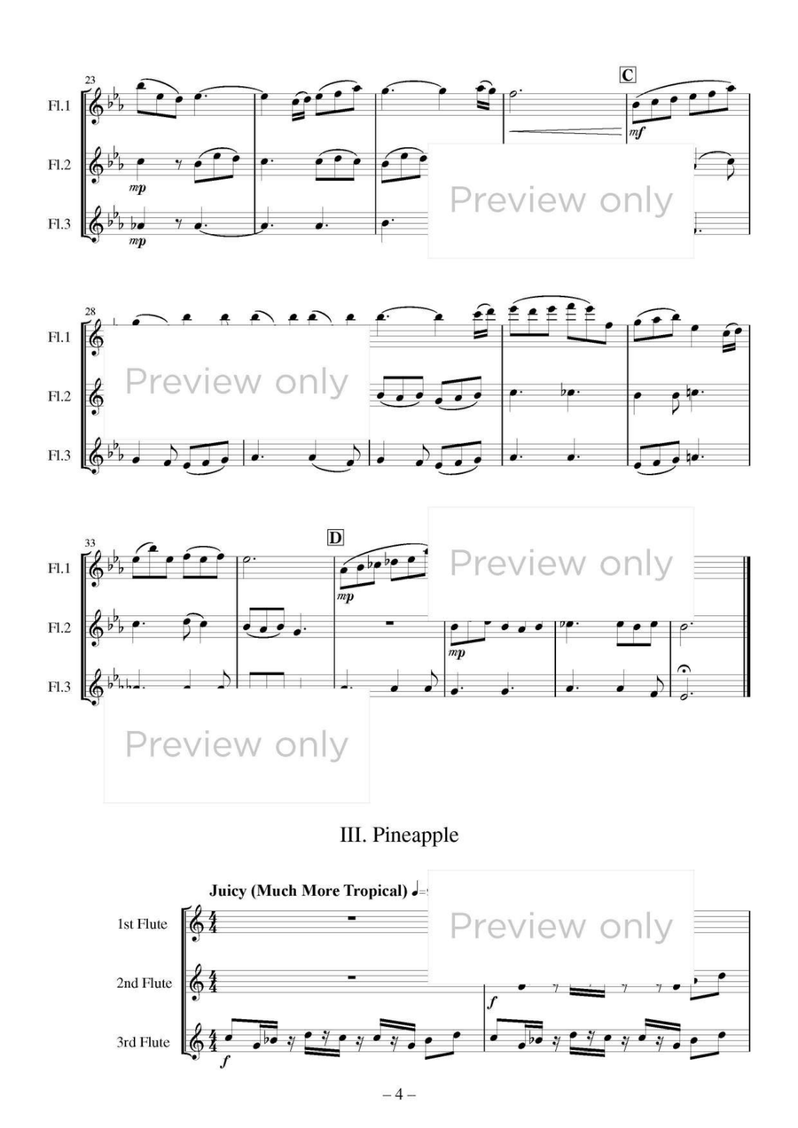 Three Fruits - Flute Trio Flute Trio scores gallery preview page 5