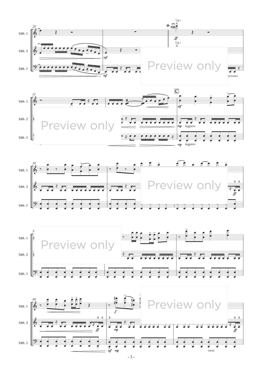 Miyabi - Marimba Trio (5 Octave Marimba Version) 5-Octaves scores gallery preview page 4