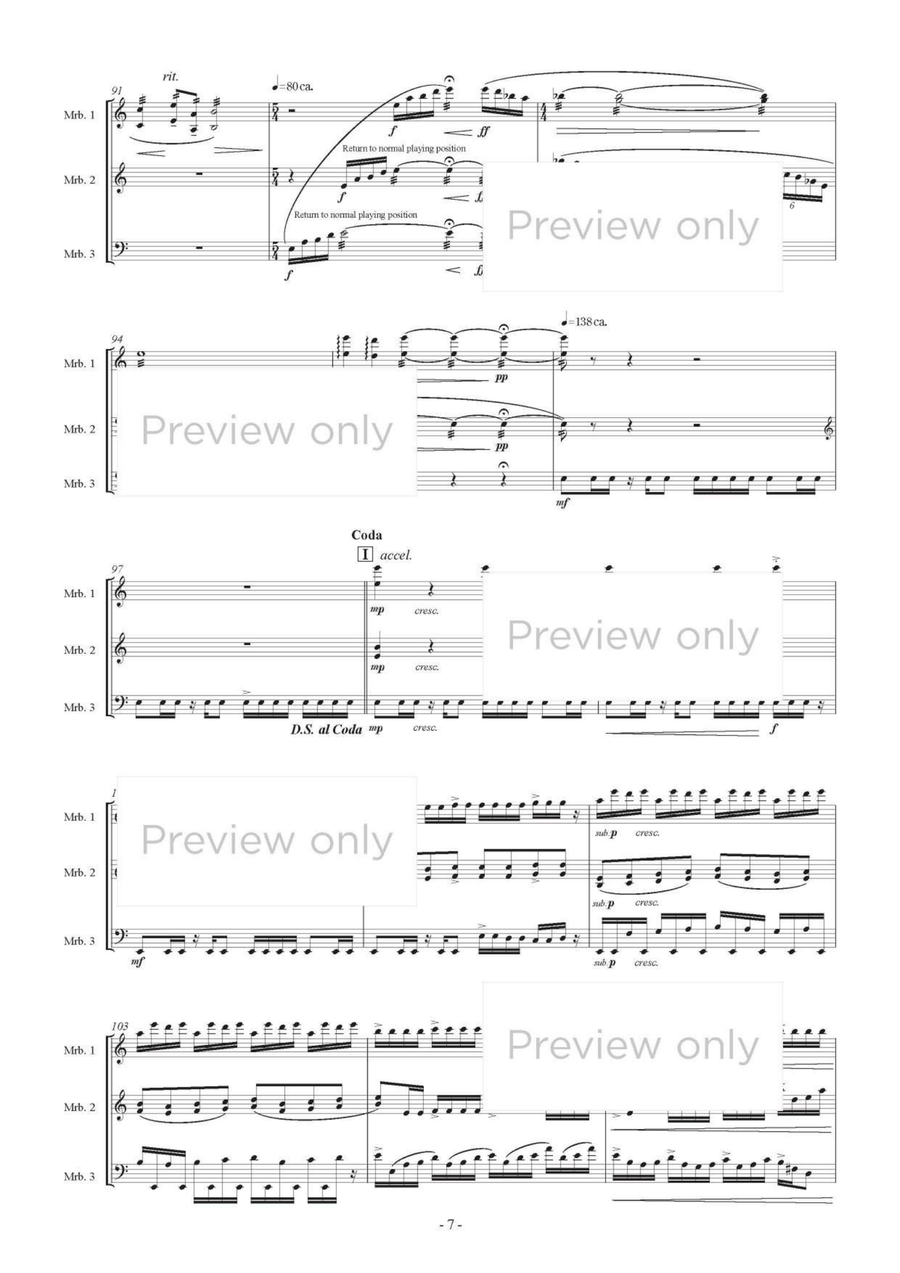 Miyabi - Marimba Trio (5 Octave Marimba Version) 5-Octaves scores gallery preview page 8