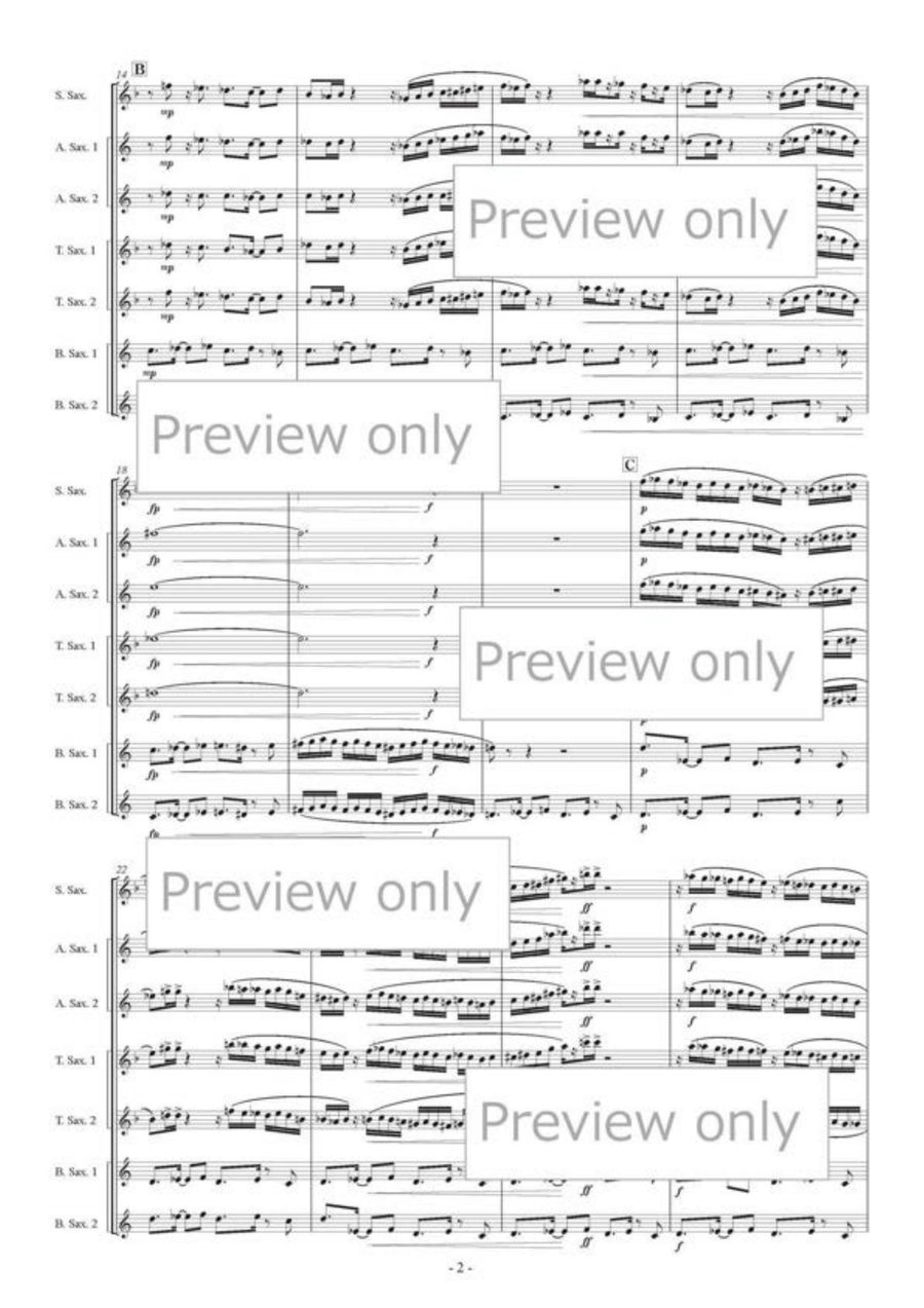 Third Battle - Saxophone Septet Chamber Music - Sheet Music page 3