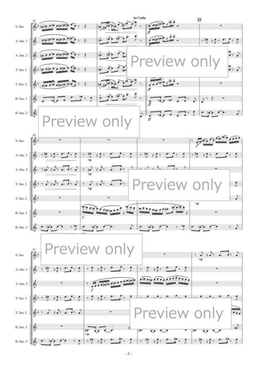 Third Battle - Saxophone Septet Chamber Music - Sheet Music page 4