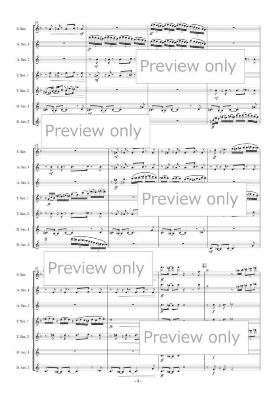Third Battle - Saxophone Septet Chamber Music - Sheet Music page 5
