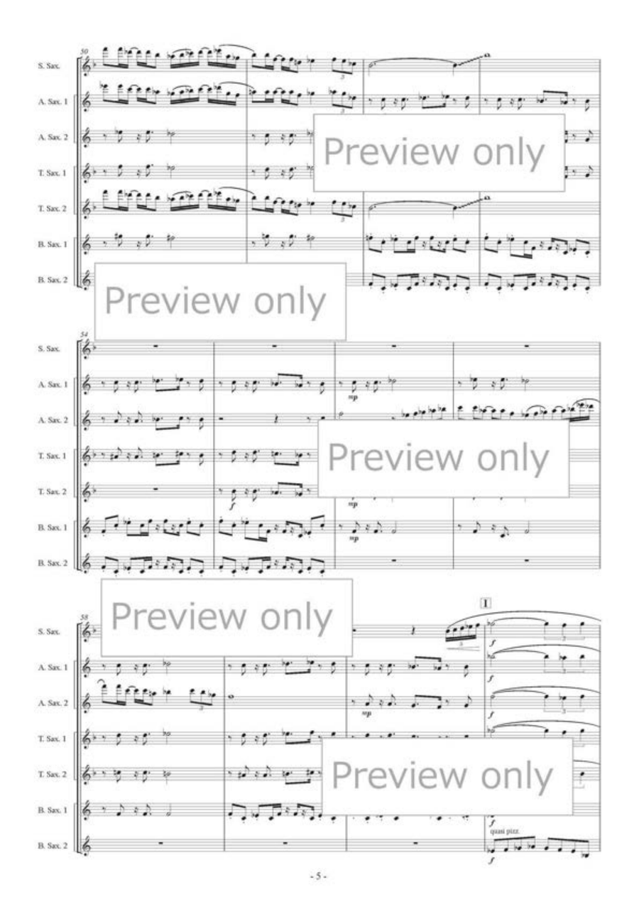 Third Battle - Saxophone Septet Chamber Music - Sheet Music page 6