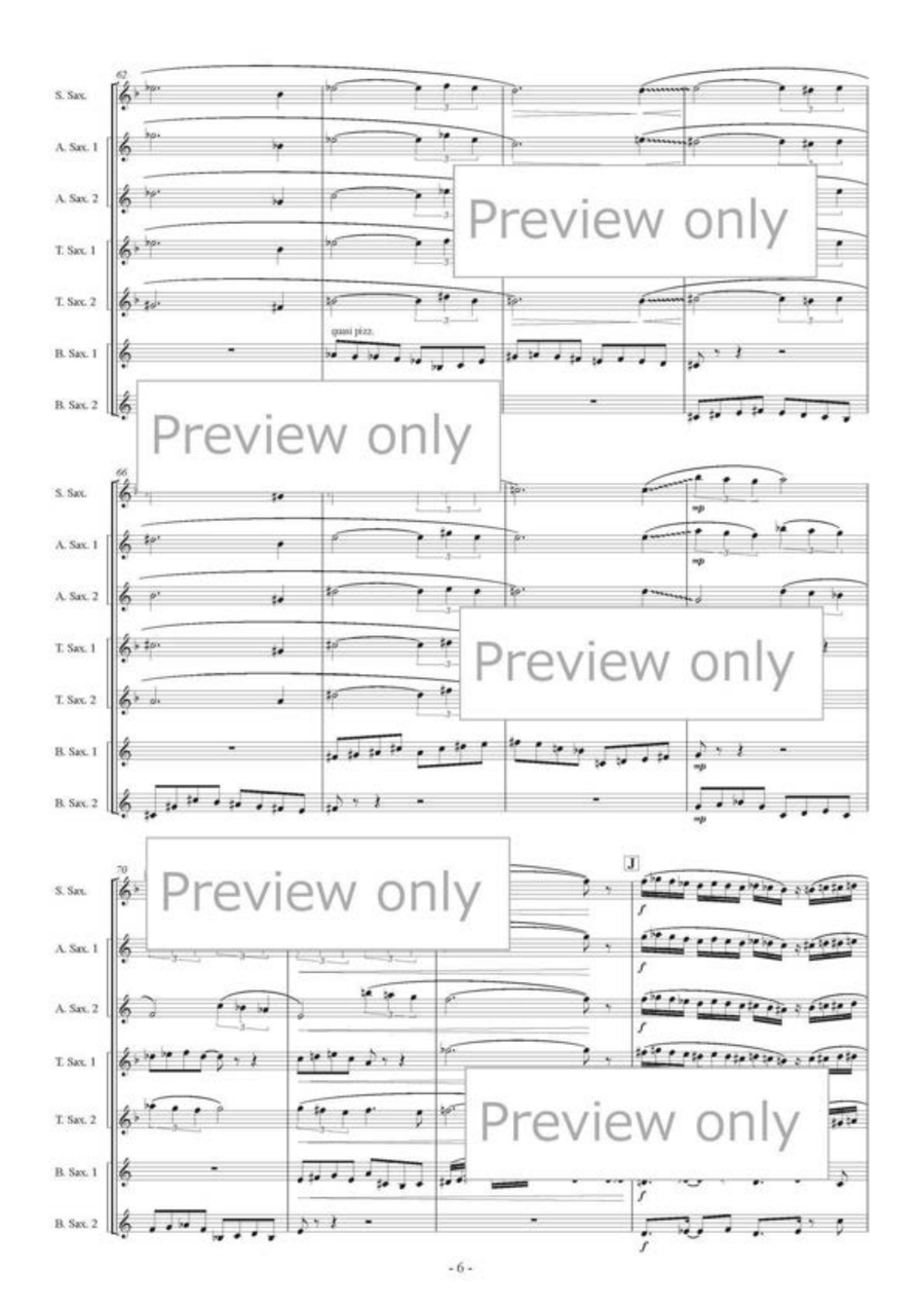 Third Battle - Saxophone Septet Chamber Music - Sheet Music page 7