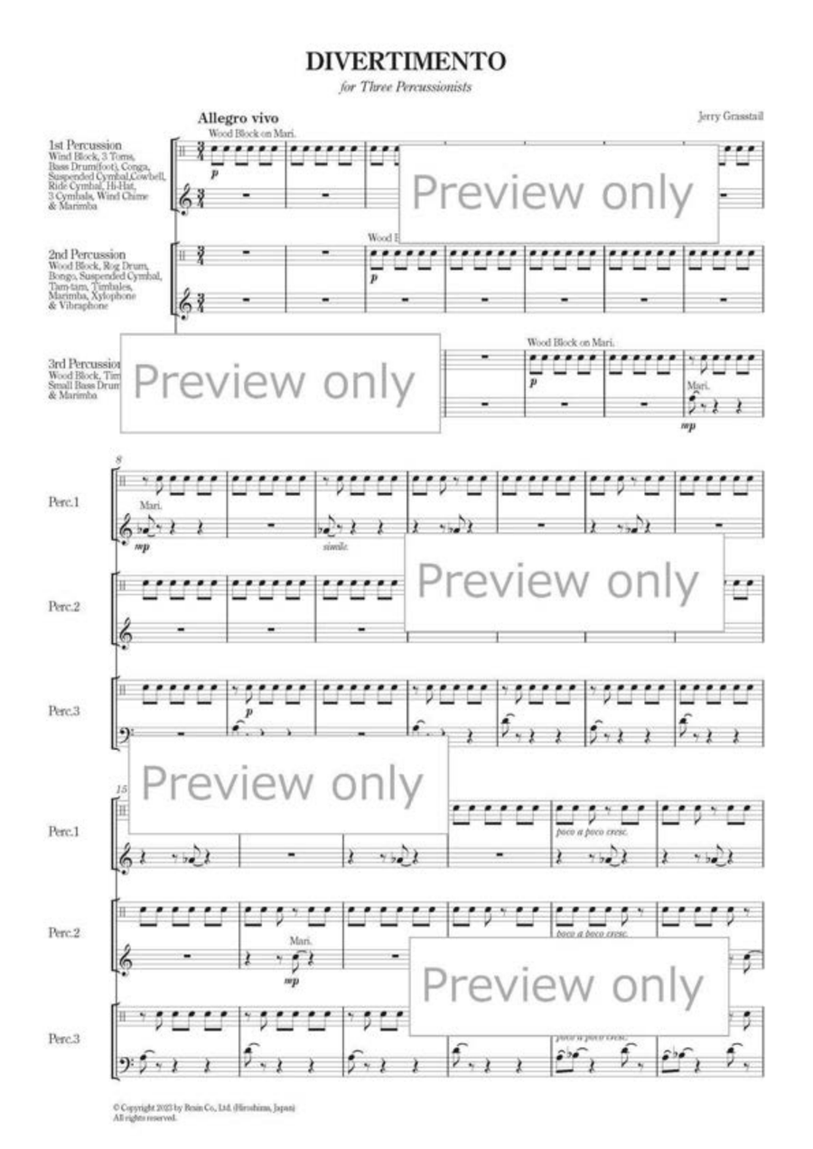 DIVERTIMENTO - Percussion Trio Marimba - Sheet Music page 2