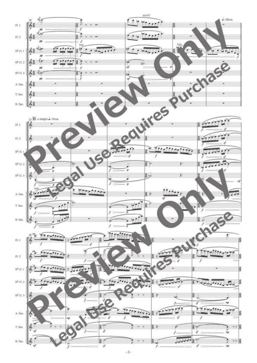 Silaltro Butterfly - Woodwind Octet Chamber Music - Sheet Music page 3