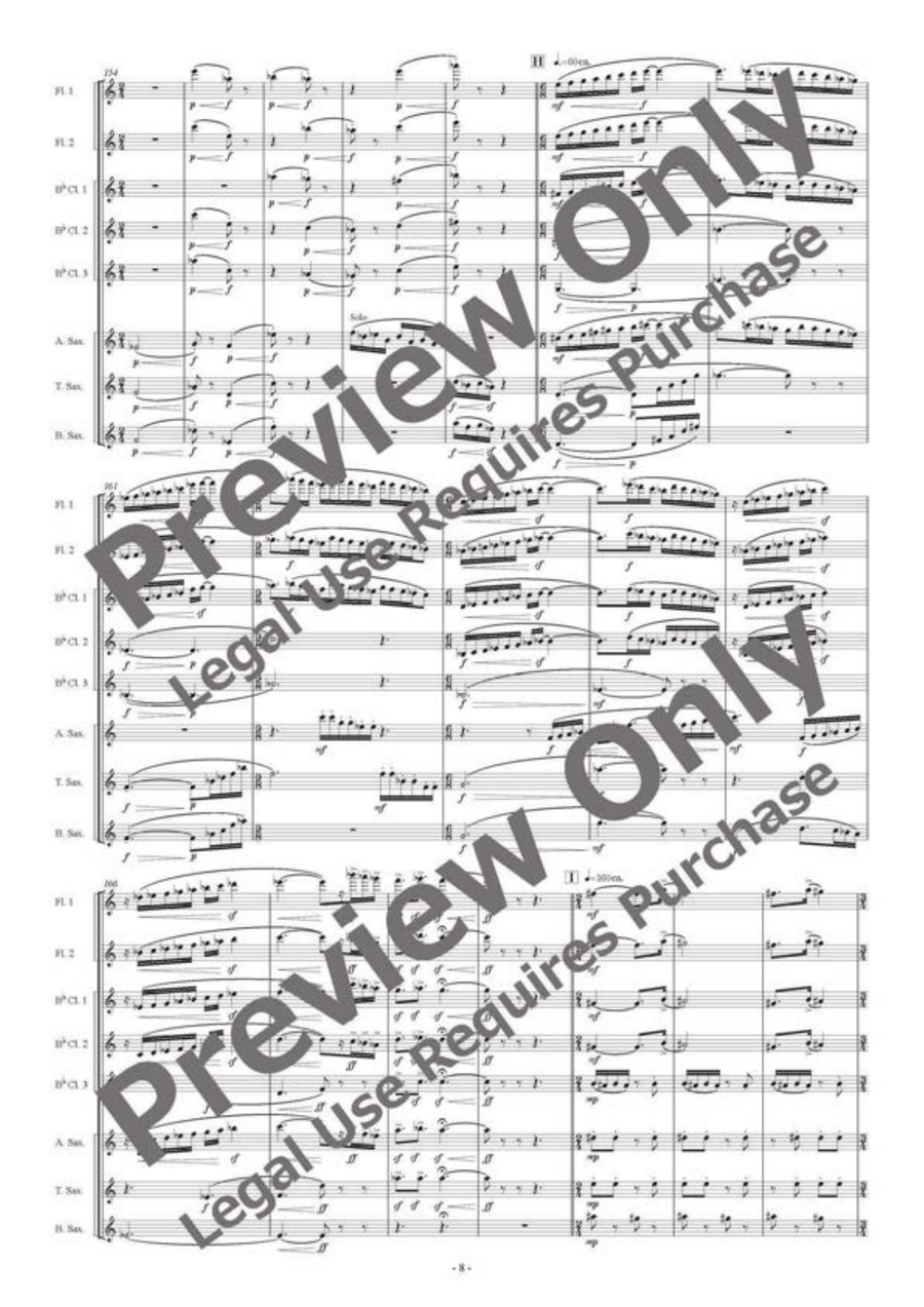 Silaltro Butterfly - Woodwind Octet Chamber Music - Sheet Music page 9