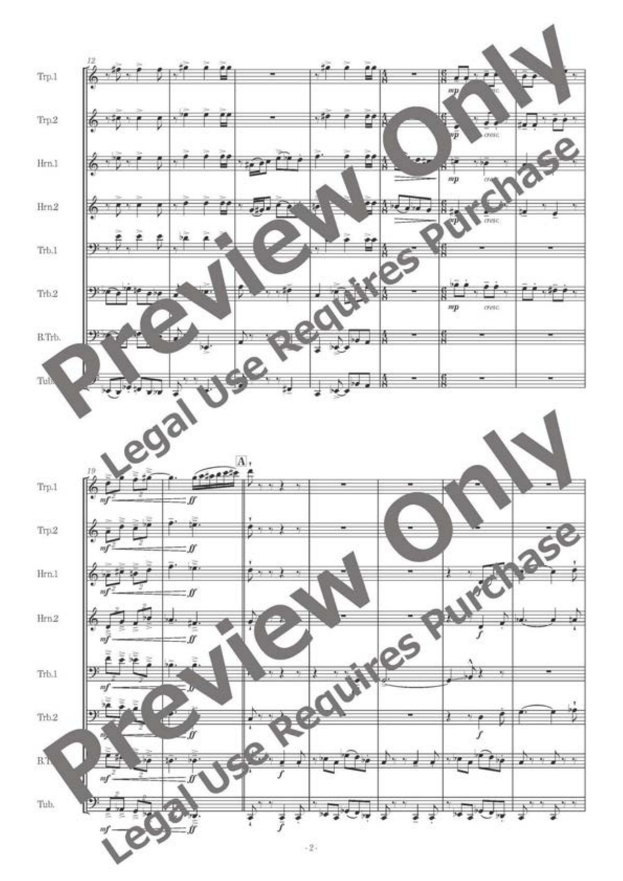 Danza Struttura II - Brass Octet Horn scores gallery preview page 3