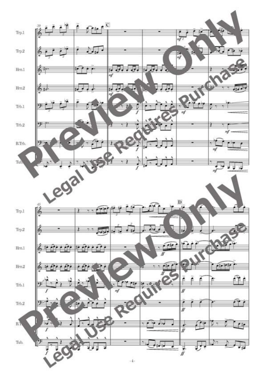 Danza Struttura II - Brass Octet Horn scores gallery preview page 5