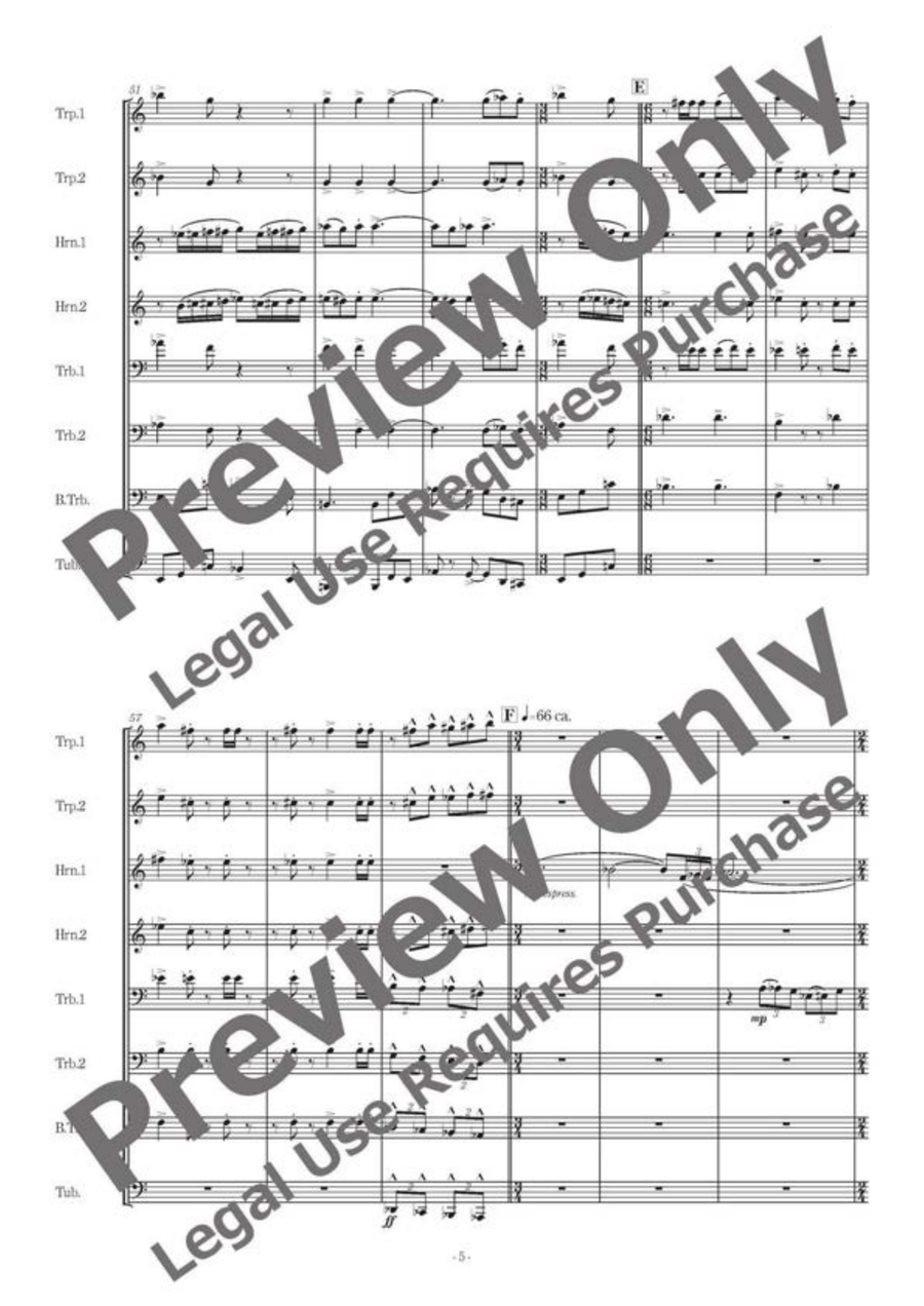 Danza Struttura II - Brass Octet Horn scores gallery preview page 6