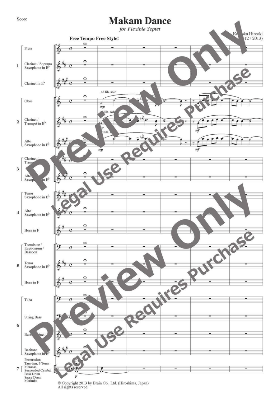 Makam Dance - Flexible Septet B-Flat Clarinet scores gallery preview page 2