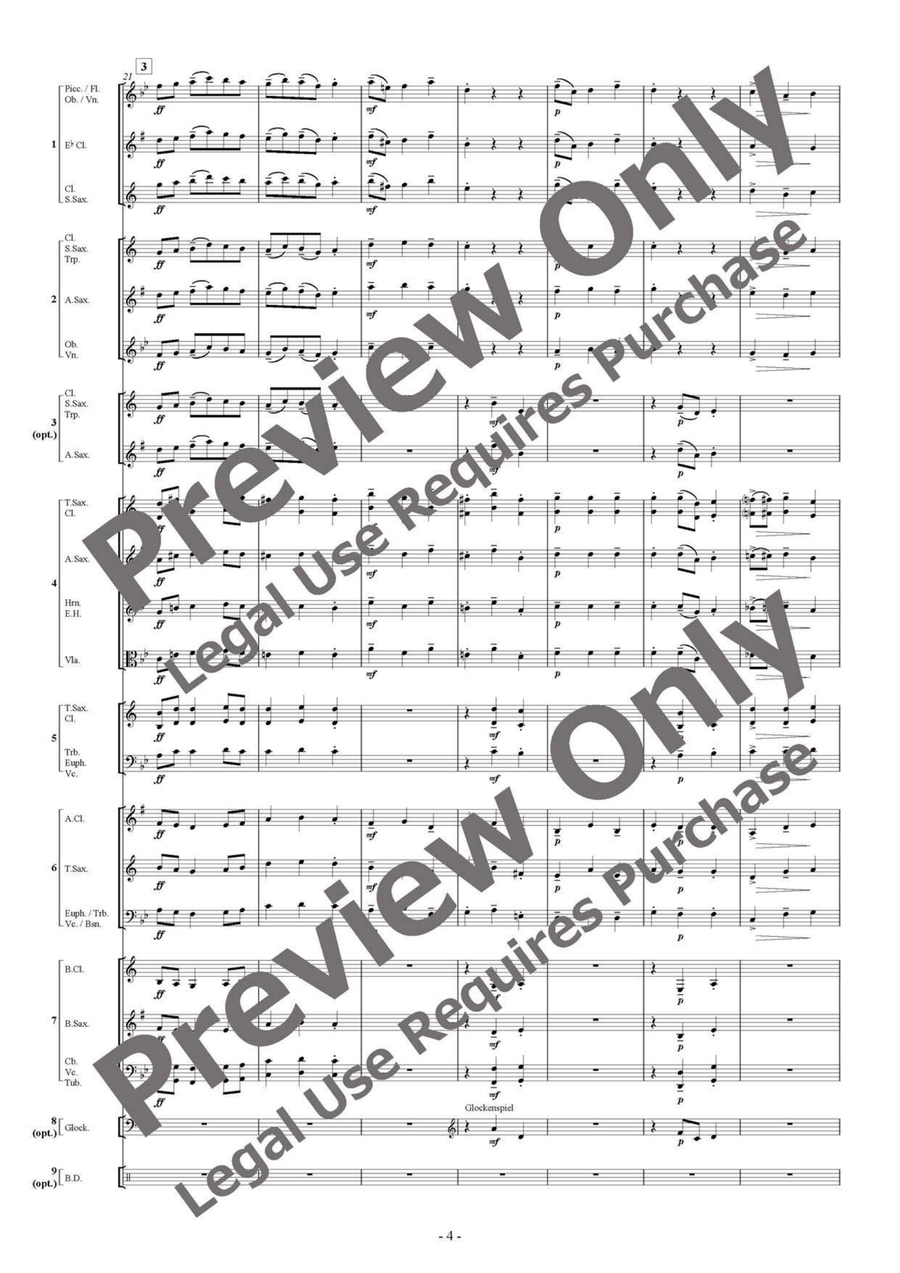 Pictures at an Exhibition - Flexible Ensemble/Band 7 Parts & Optional Percussion B-Flat Clarinet scores gallery preview page 5