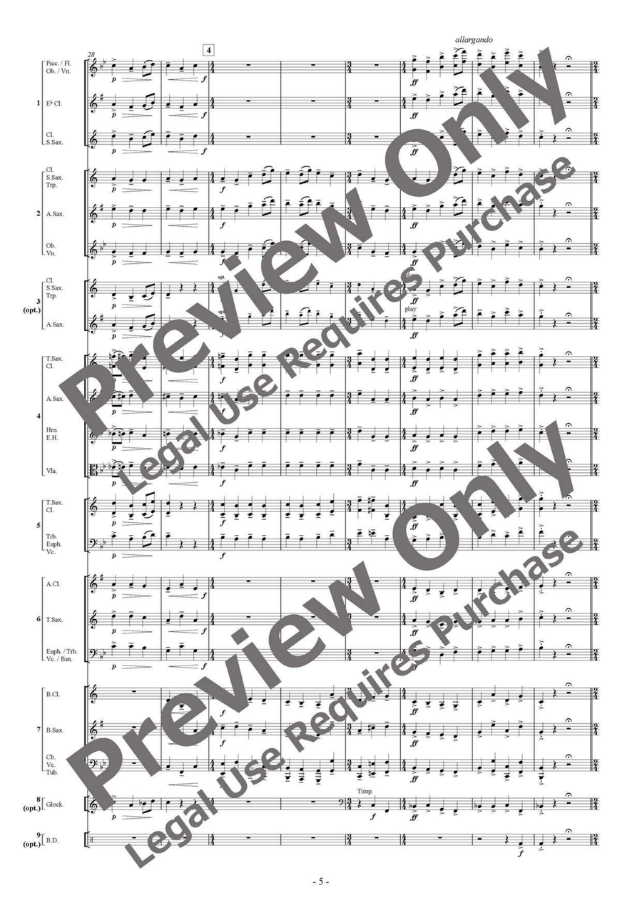 Pictures at an Exhibition - Flexible Ensemble/Band 7 Parts & Optional Percussion B-Flat Clarinet scores gallery preview page 6